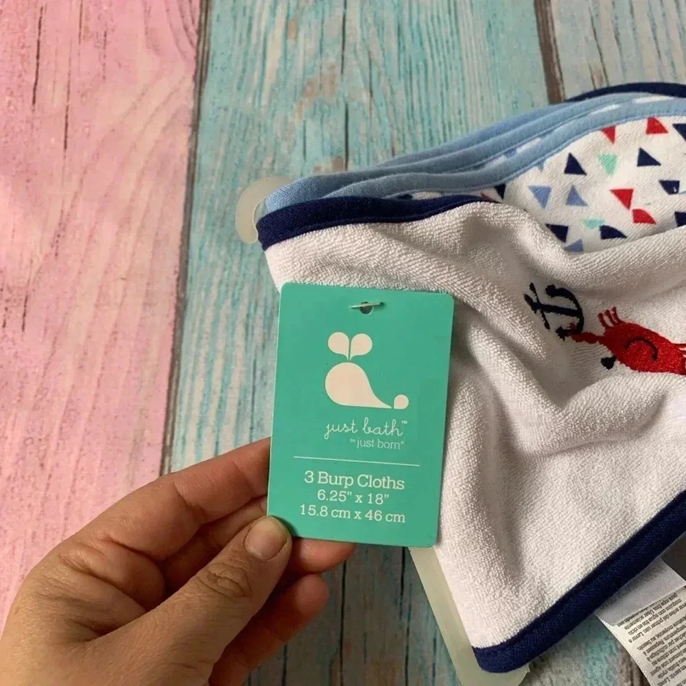 Just bath nautical theme burp cloths